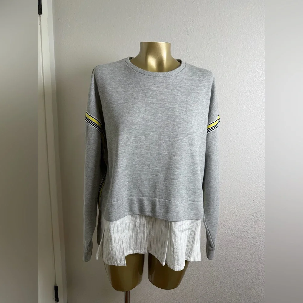 Maeve Anthropologie Stripe Tape Twofer Blouse S - Picture 2 of 6